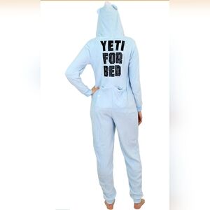 Yeti For Bed Light Blue Pajamas Onesie